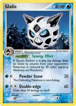 Glalie Pokémon card, number 30