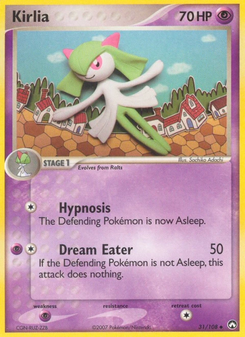 Kirlia Pokémon card from Power Keepers, number 31 (Standard print)