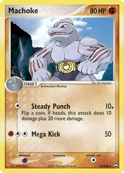 Machoke Pokémon card, number 33