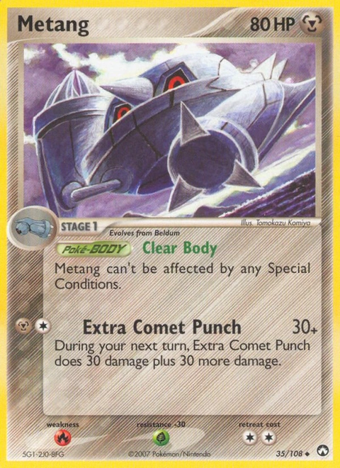 Metang Pokémon card from Power Keepers, number 35 (Standard print)