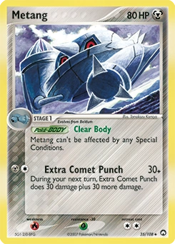 Metang Pokémon card, number 35