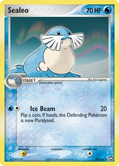 Sealeo Pokémon card, number 37