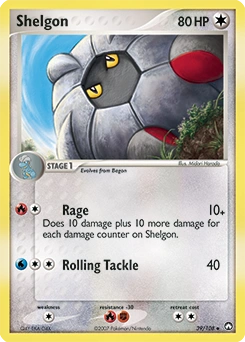 Shelgon Pokémon card, number 39