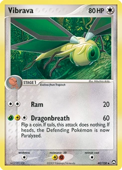 Vibrava Pokémon card, number 40