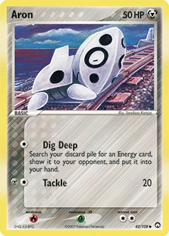 Aron Pokémon card, number 42