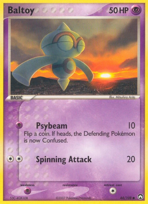 Baltoy Pokémon card from Power Keepers, number 44 (Standard print)
