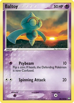 Baltoy Pokémon card, number 44