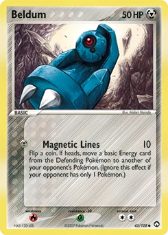 Beldum Pokémon card, number 45