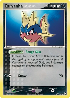 Carvanha Pokémon card, number 47