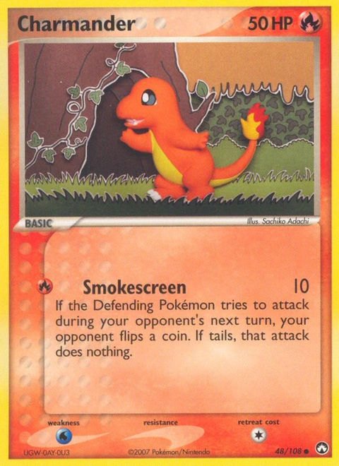 Charmander Pokémon card from Power Keepers, number 48 (Standard print)
