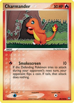 Charmander Pokémon card, number 48