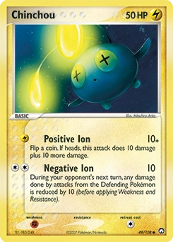 Chinchou Pokémon card, number 49