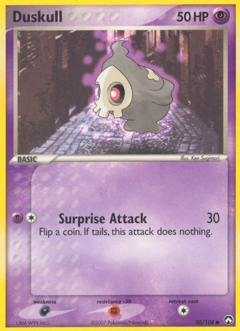Duskull Pokémon card from Power Keepers, number 50 (Standard print)