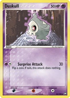 Duskull Pokémon card, number 50