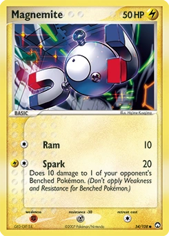 Magnemite Pokémon card, number 54