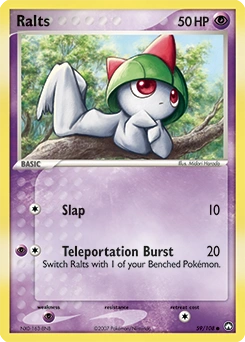 Ralts Pokémon card, number 59