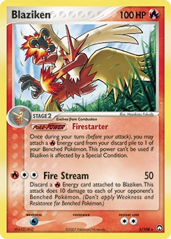 Blaziken Pokémon card, number 5