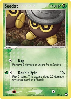 Seedot Pokémon card, number 60