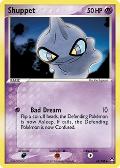 Shuppet Pokémon card, number 61