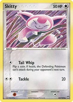Skitty Pokémon card, number 62