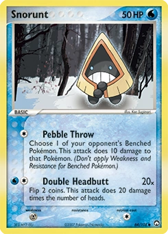 Snorunt Pokémon card, number 64