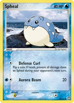 Spheal Pokémon card, number 65