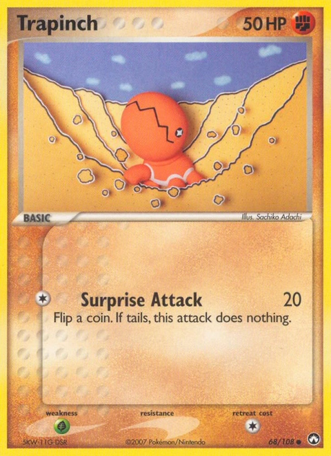 Trapinch Pokémon card from Power Keepers, number 68 (Standard print)