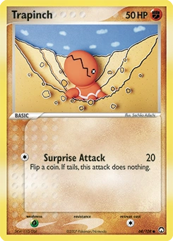 Trapinch Pokémon card, number 68