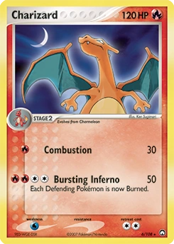 Charizard Pokémon card, number 6