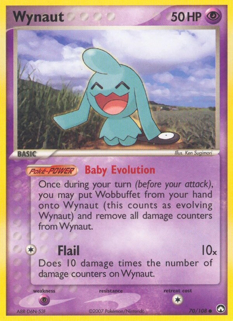 Wynaut Pokémon card from Power Keepers, number 70 (Standard print)