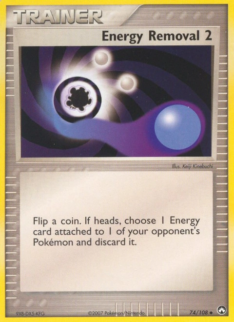 Energy Removal 2 Pokémon card from Power Keepers, number 74 (Standard print)