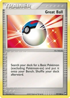 Great Ball Pokémon card, number 77
