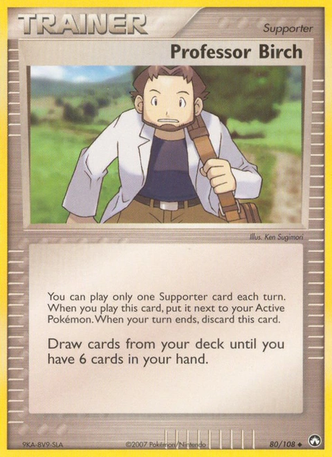 Professor Birch Pokémon card from Power Keepers, number 80 (Standard print)