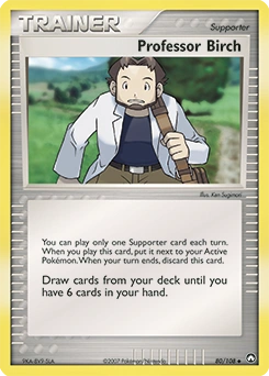 Professor Birch Pokémon card, number 80