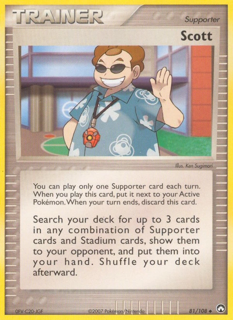 Scott Pokémon card from Power Keepers, number 81 (Standard print)