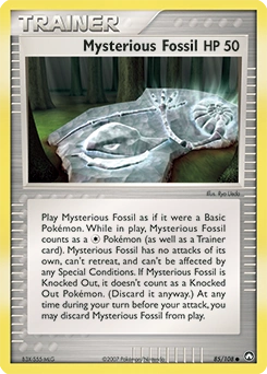 Mysterious Fossil Pokémon card, number 85