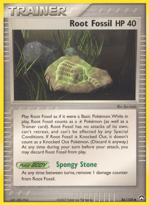 Root Fossil Pokémon card from Power Keepers, number 86 (Standard print)