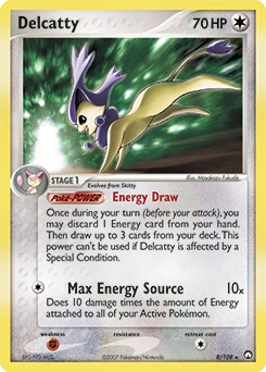 Delcatty Pokémon card, number 8