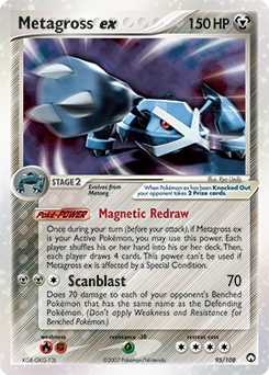 Metagross ex Pokémon card, number 95