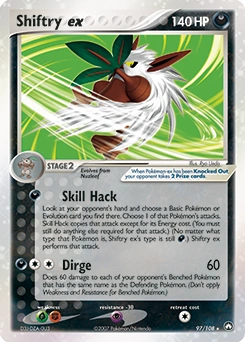 Shiftry ex Pokémon card, number 97