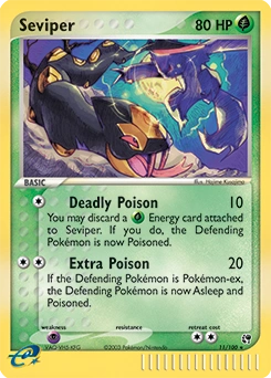 Seviper Pokémon card, number 11