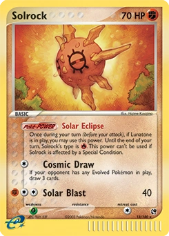 Solrock Pokémon card, number 13