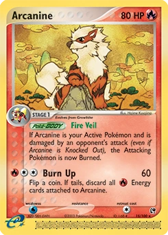 Arcanine Pokémon card, number 15