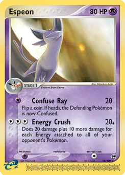 Espeon Pokémon card, number 16