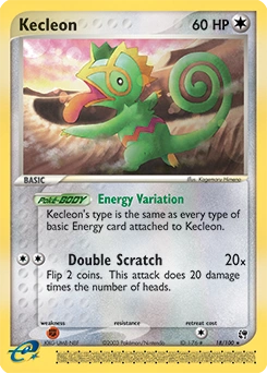Kecleon Pokémon card, number 18