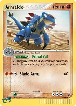 Armaldo Pokémon card, number 1