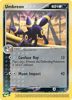 Umbreon Pokémon card, number 24