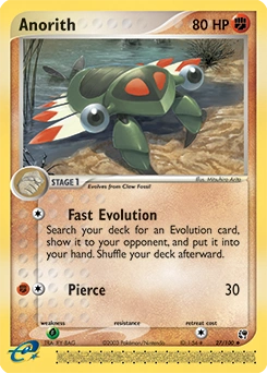 Anorith Pokémon card, number 27