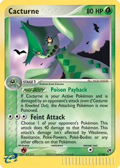 Cacturne Pokémon card, number 2