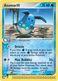 Azumarill Pokémon card, number 30